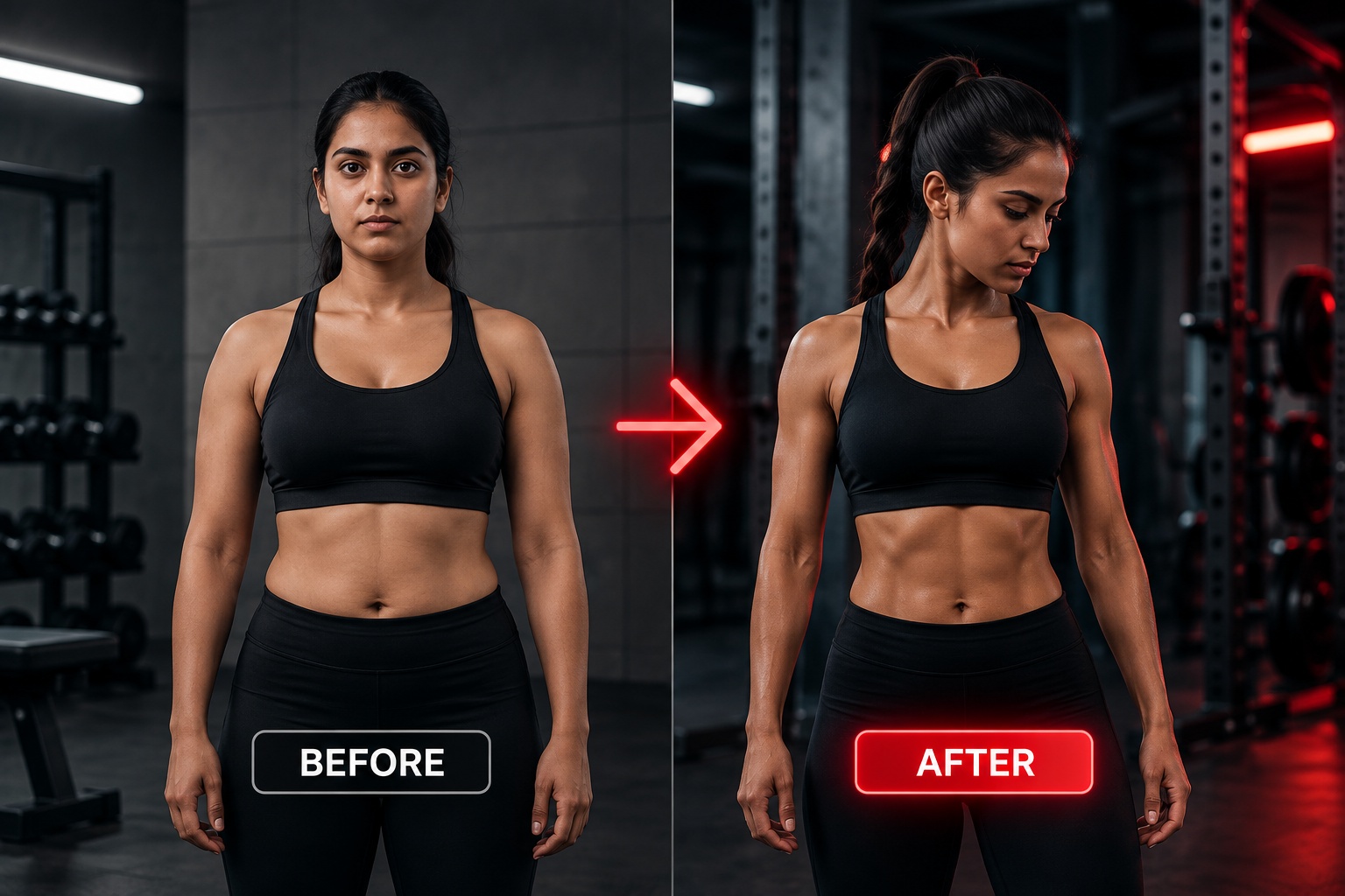 Sneha K. before transformation